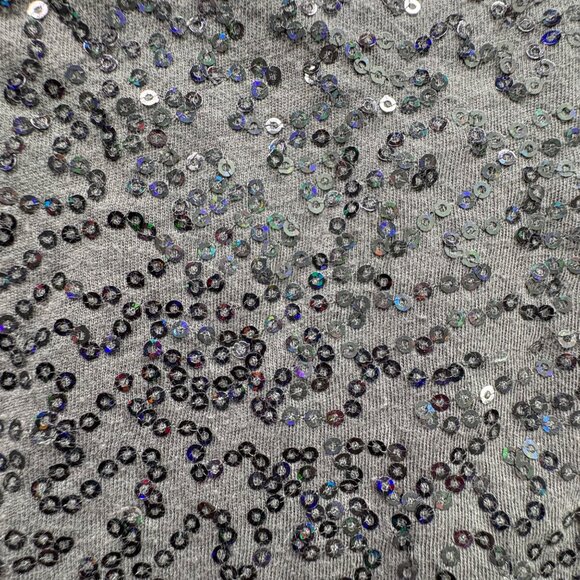 Banana‎ Republic Top Womens Small Black Sequins Dark Fairy Boho Sparkle Glitter - Picture 3 of 14